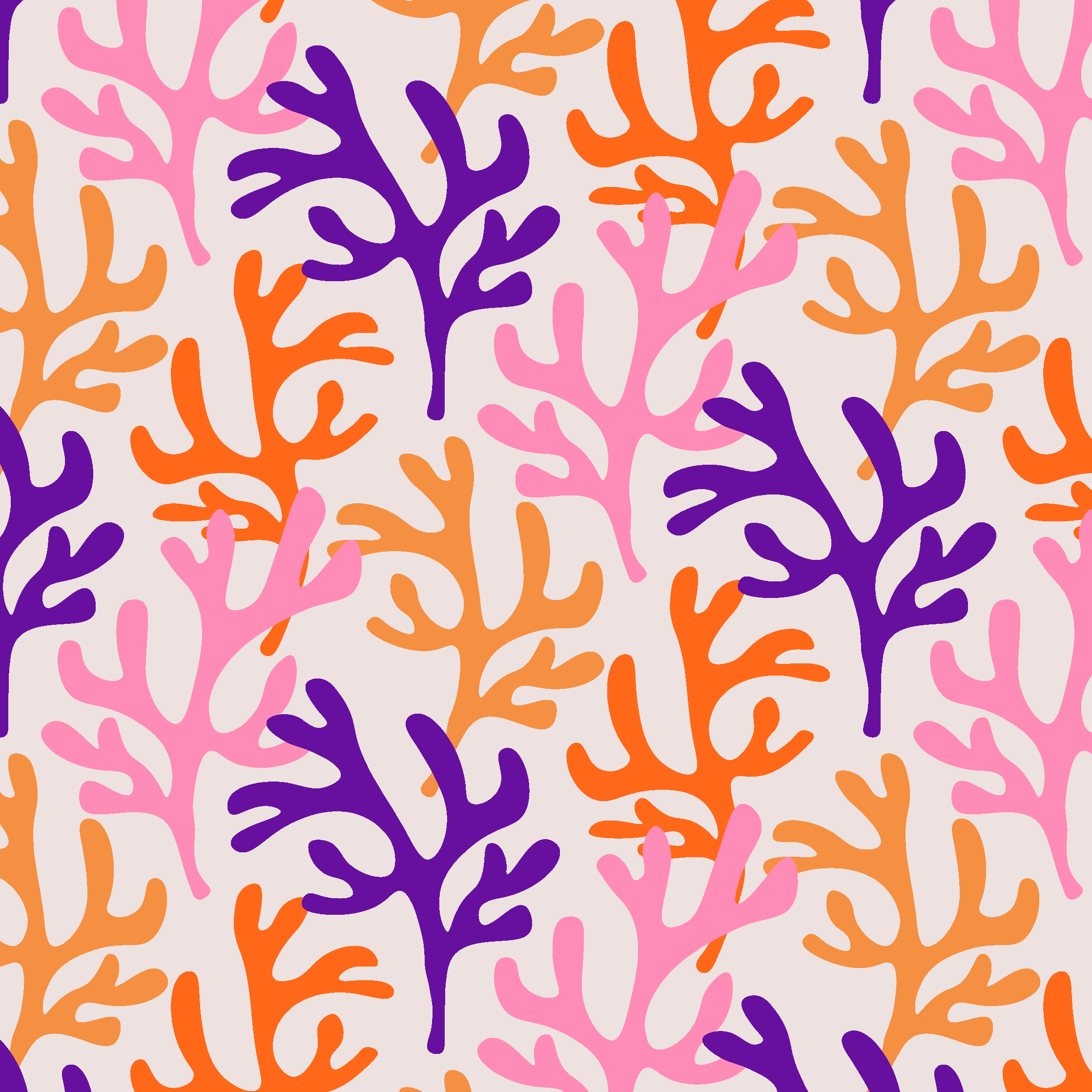 Colorful Coral Pattern by Elivera Designs