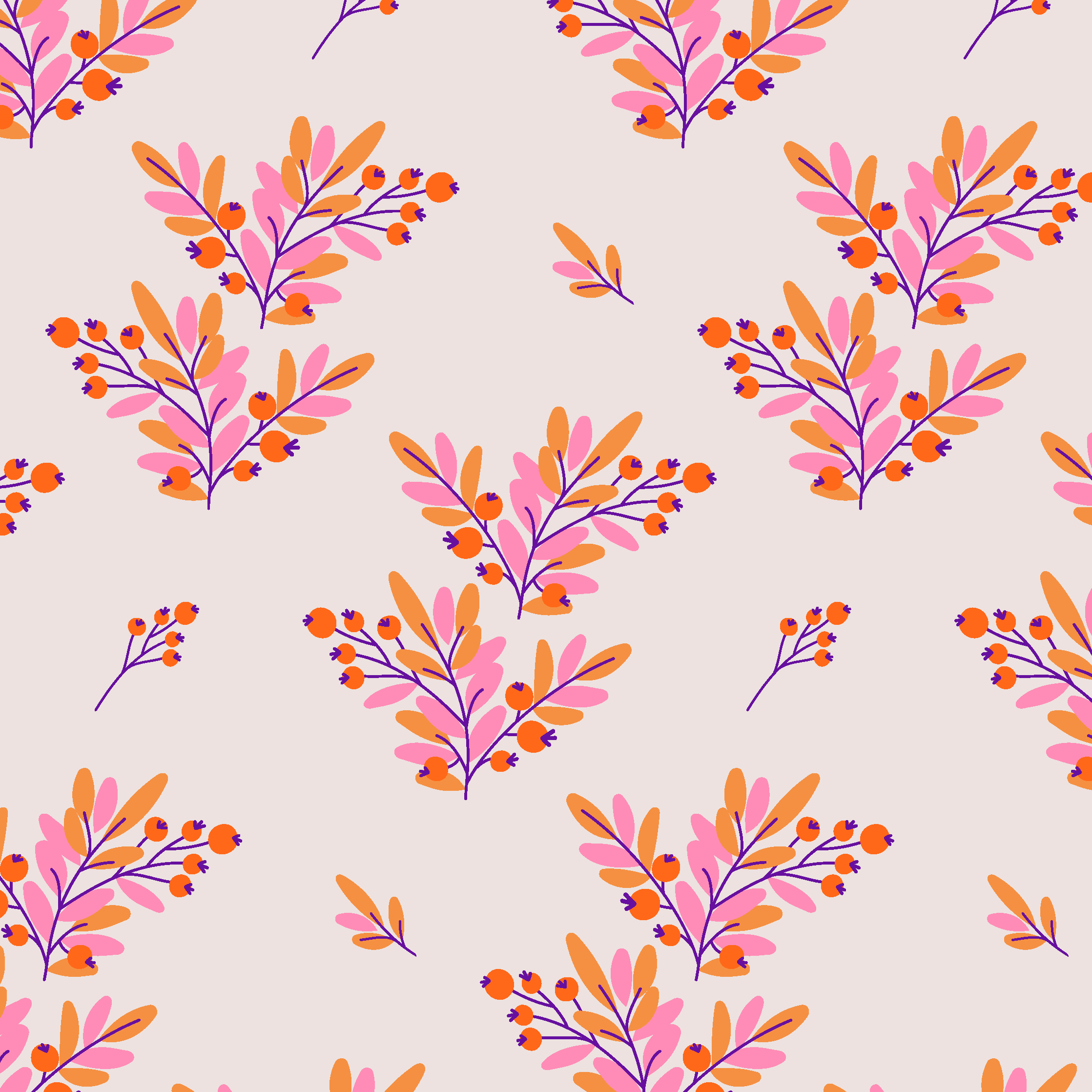 Berries Pattern Design by Elivera Designs